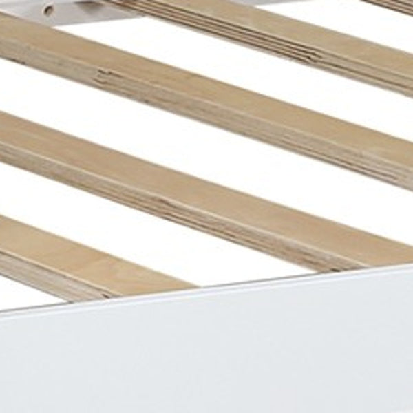 Homeroots White Twin Over Full Farmhouse Style Bunk Bed With Staircase  Manufactured Wood And Solid Wood 403622