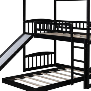 Homeroots Espresso Full Over Full Contemporary Bunk Bed  Manufactured Wood And Solid Wood 403636