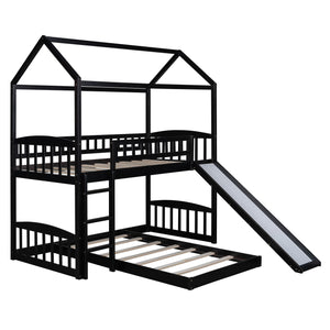 Homeroots Espresso Full Over Full Contemporary Bunk Bed  Manufactured Wood And Solid Wood 403636