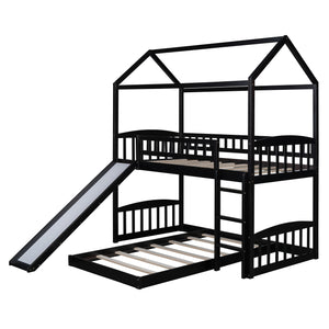 Homeroots Espresso Full Over Full Contemporary Bunk Bed  Manufactured Wood And Solid Wood 403636