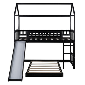 Homeroots Espresso Full Over Full Contemporary Bunk Bed  Manufactured Wood And Solid Wood 403636