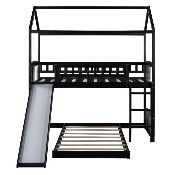 Homeroots Espresso Full Over Full Contemporary Bunk Bed  Manufactured Wood And Solid Wood 403636