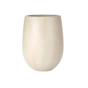 English Elm U_style Mgo Round Planter Set of Three Graduated Sizes for Patio and Indoor Decor N711P406658A
