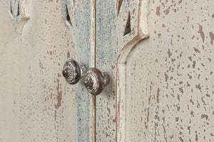 Sarreid Alambra Sideboard - Stylish Antiqued Blue Finish With 2 Removable Shelves For Versatile Storage Solutions White  40365