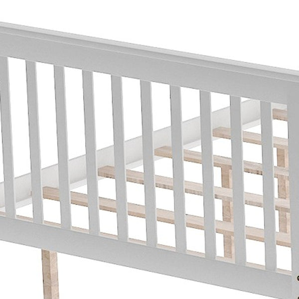 Homeroots White Full Over Full Farmhouse Style Bunk Bed With Storage Staircase  Manufactured Wood And Solid Wood 403667
