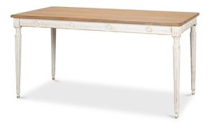 Sarreid Lady's Dining Table - Elegant Pine Design For Stylish Dining, Perfect For Modern Homes And Gatherings White  40369