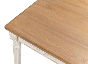 Sarreid Lady's Dining Table - Elegant Pine Design For Stylish Dining, Perfect For Modern Homes And Gatherings White  40369