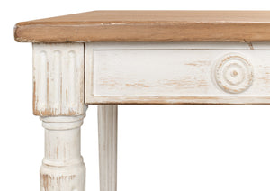 Sarreid Lady's Dining Table - Elegant Pine Design For Stylish Dining, Perfect For Modern Homes And Gatherings White  40369