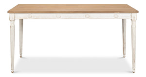 Sarreid Lady's Dining Table - Elegant Pine Design For Stylish Dining, Perfect For Modern Homes And Gatherings White  40369