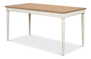 Sarreid Lady's Dining Table - Elegant Pine Design For Stylish Dining, Perfect For Modern Homes And Gatherings White  40369