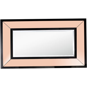 Homeroots 26" Rose Gold Wood Framed Accent Mirror  Glass 403716