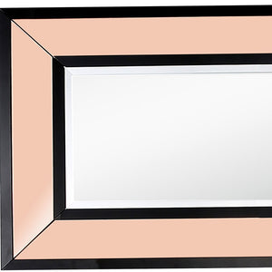 Homeroots 26" Rose Gold Wood Framed Accent Mirror  Glass 403716