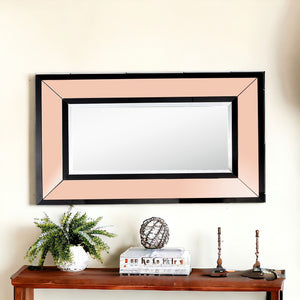 Homeroots 26" Rose Gold Wood Framed Accent Mirror  Glass 403716