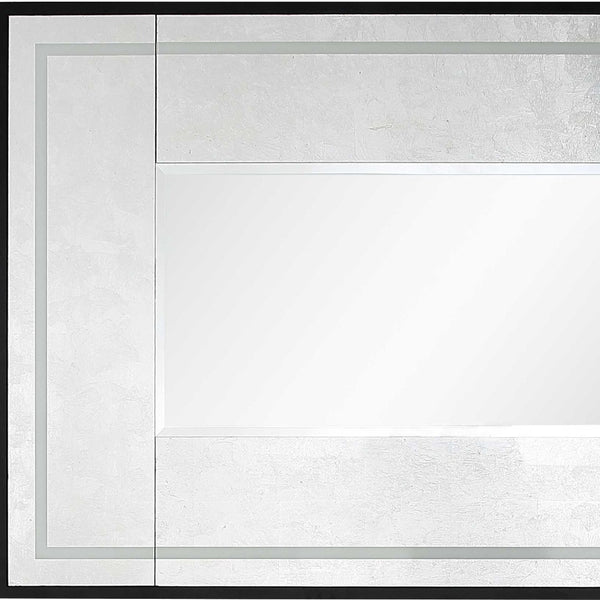 Homeroots 32" Silver Wood Framed Accent Mirror  Glass 403717