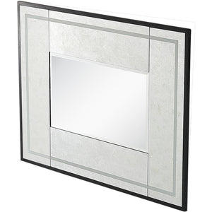 Homeroots 32" Silver Wood Framed Accent Mirror  Glass 403717