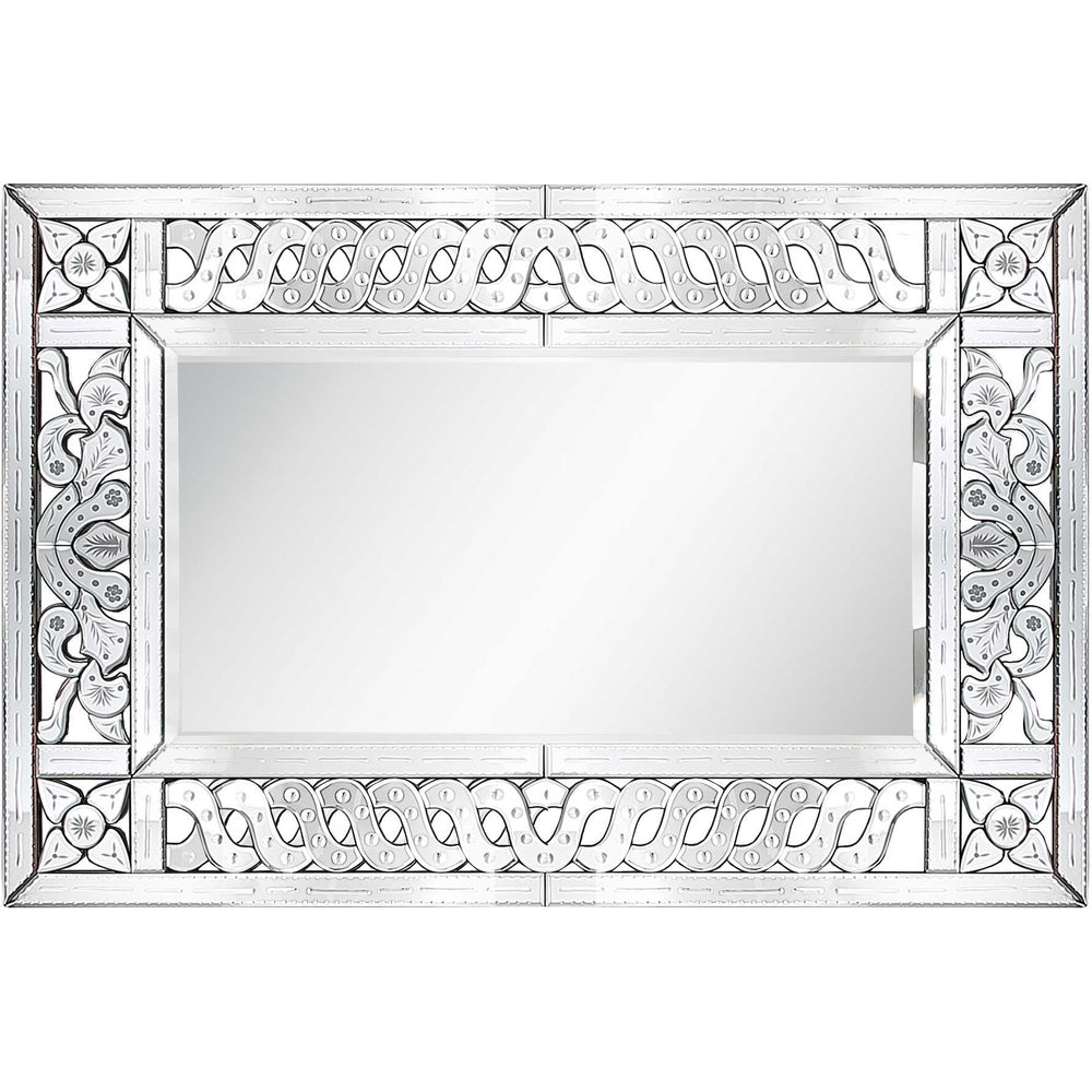 Homeroots 32" Clear Wood Framed Accent Mirror  Glass 403720