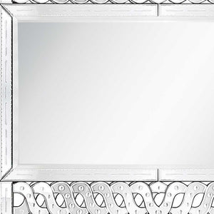 Homeroots 32" Clear Wood Framed Accent Mirror  Glass 403720