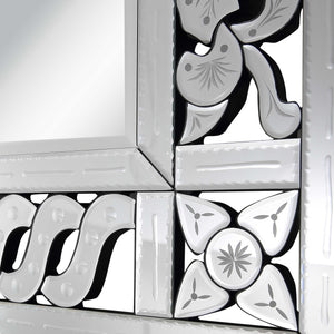 Homeroots 32" Clear Wood Framed Accent Mirror  Glass 403720