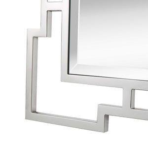 Homeroots 42" Silver Accent Wood Mirror  Glass 403726