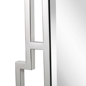 Homeroots 42" Silver Accent Wood Mirror  Glass 403726