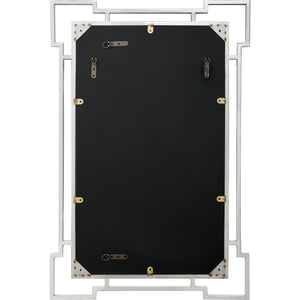 Homeroots 42" Silver Accent Wood Mirror  Glass 403726