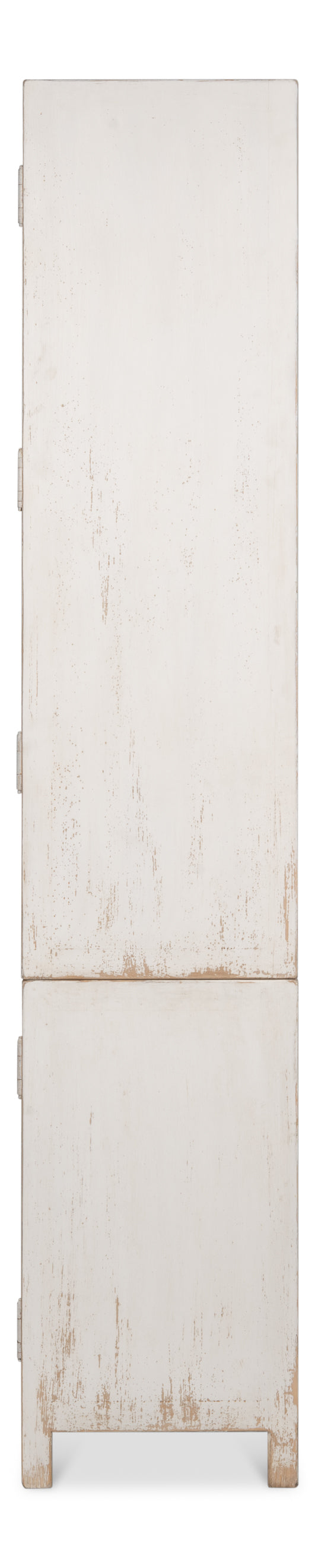Sarreid Simplicity Bookcase - Versatile Six Removable Shelves In Reclaimed Pine With Antique White Wash Finish White  40372