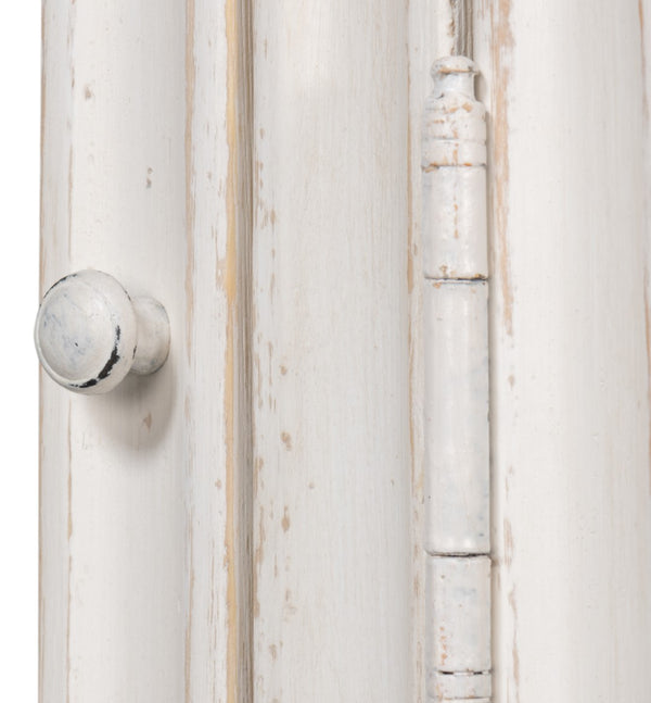 Sarreid Simplicity Bookcase - Versatile Six Removable Shelves In Reclaimed Pine With Antique White Wash Finish White  40372