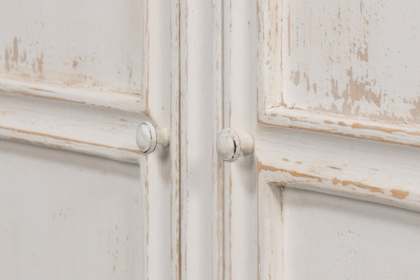 Sarreid Simplicity Bookcase - Versatile Six Removable Shelves In Reclaimed Pine With Antique White Wash Finish White  40372