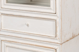 Sarreid Simplicity Bookcase - Versatile Six Removable Shelves In Reclaimed Pine With Antique White Wash Finish White  40372