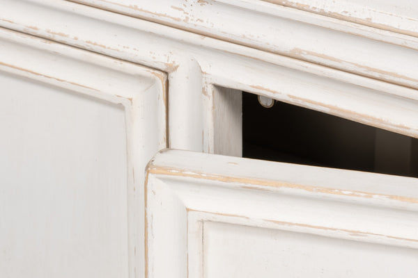 Sarreid Simplicity Bookcase - Versatile Six Removable Shelves In Reclaimed Pine With Antique White Wash Finish White  40372