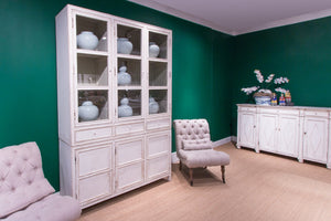 Sarreid Simplicity Bookcase - Versatile Six Removable Shelves In Reclaimed Pine With Antique White Wash Finish White  40372