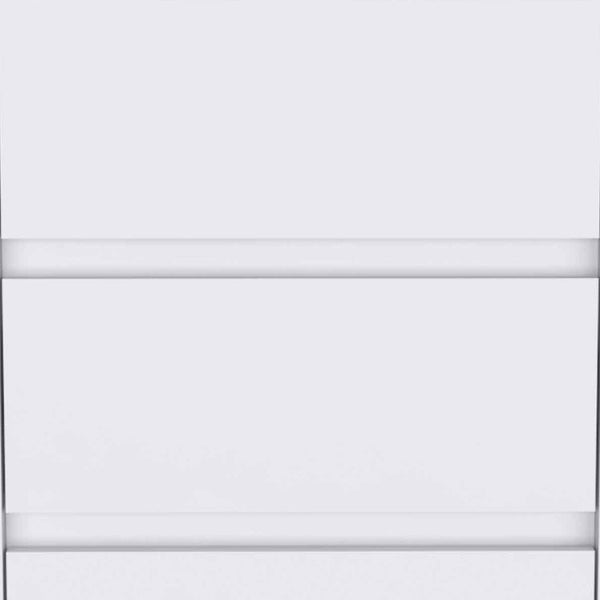 Homeroots 18" White Three Drawer Rolling Cabinet  Manufactured Wood 403736