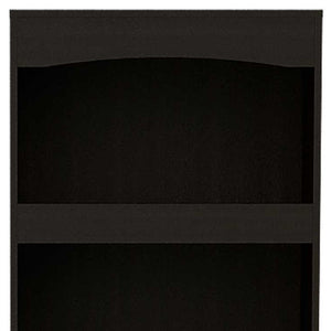 HomeRoots 71" Light Gray Wood Three-Tier Bookcase with Two Doors for Stylish Storage & Organization in Any Room 403739