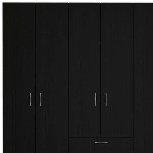Homeroots 71" Black And White Single Drawer Combo Dresser  Manufactured Wood 403745