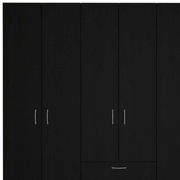 Homeroots 71" Black And White Single Drawer Combo Dresser  Manufactured Wood 403745