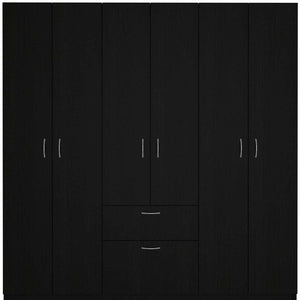 Homeroots 71" Black And White Single Drawer Combo Dresser  Manufactured Wood 403745