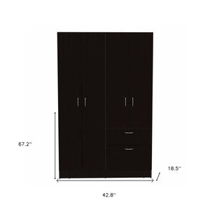 Homeroots 67" Black And White Single Drawer Combo Dresser  Manufactured Wood 403746