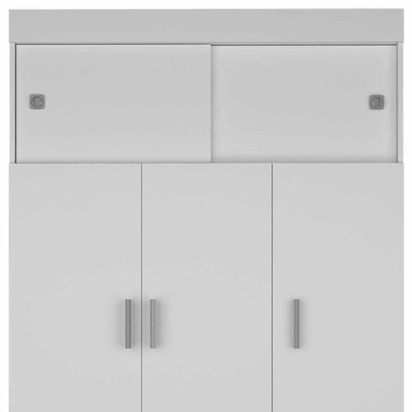 Homeroots 73" White Two Drawer Combo Dresser  Manufactured Wood 403747