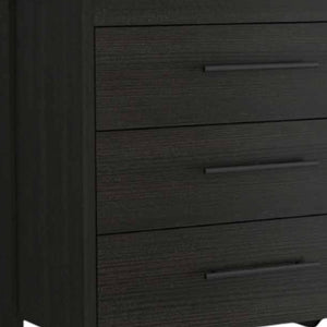 Homeroots 59" Black Six Drawer Double Dresser  Manufactured Wood 403750