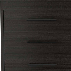 Homeroots 59" Black Six Drawer Double Dresser  Manufactured Wood 403750