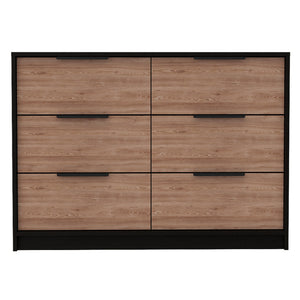 Homeroots 42" Brown And Black Four Drawer Dresser  Manufactured Wood 403752