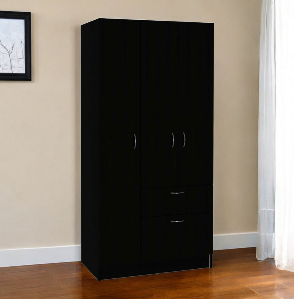 Homeroots 67" Black And White Single Drawer Combo Dresser  Manufactured Wood 403753