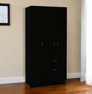 Homeroots 67" Black And White Single Drawer Combo Dresser  Manufactured Wood 403753