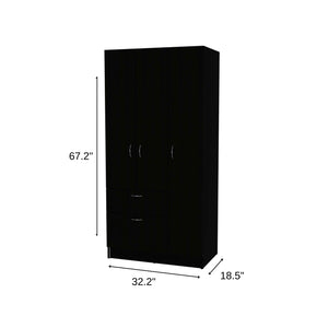 Homeroots 67" Black And White Single Drawer Combo Dresser  Manufactured Wood 403753