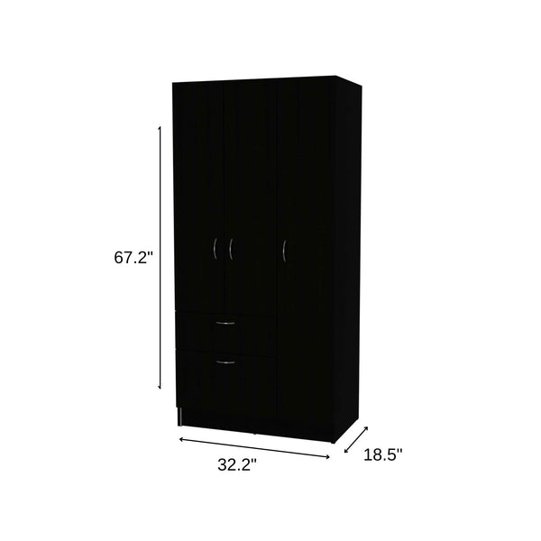 Homeroots 67" Black And White Single Drawer Combo Dresser  Manufactured Wood 403753