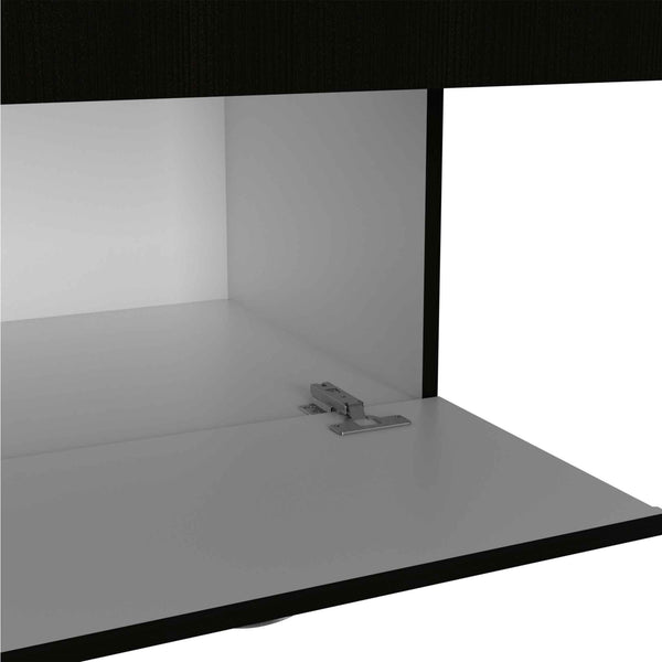 Homeroots 67" Black And White Single Drawer Combo Dresser  Manufactured Wood 403753