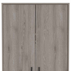 Homeroots 71" Light Gray Single Drawer Combo Dresser  Manufactured Wood 403756