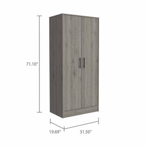 Homeroots 71" Light Gray Single Drawer Combo Dresser  Manufactured Wood 403756