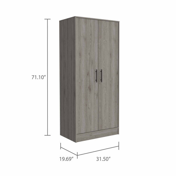 Homeroots 71" Light Gray Single Drawer Combo Dresser  Manufactured Wood 403756