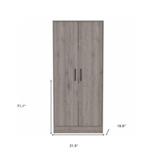 Homeroots 71" Light Gray Single Drawer Combo Dresser  Manufactured Wood 403756